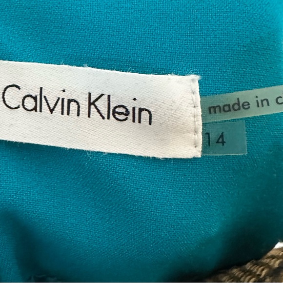 Calvin Klein Asymmetrical Teal Dress - Picture 4 of 5